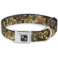 Load image into Gallery viewer, Dog Bone Seatbelt Buckle Collar - Mud Flap Girls Camo Browns
