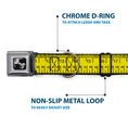Load image into Gallery viewer, Dog Bone Black/Silver Seatbelt Buckle Collar - Measuring Tape Inches + Centimeters
