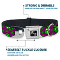 Load image into Gallery viewer, Buckle-Down Seatbelt Buckle Dog Collar - Marijuana Nugs/Leaves Cartoon Purple/Green
