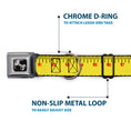 Load image into Gallery viewer, Dog Bone Black/Silver Seatbelt Buckle Collar - Measuring Tape Yellow/Black/Red
