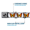 Load image into Gallery viewer, Dog Bone Black/Silver Seatbelt Buckle Collar - Monarch Butterfly Repeat White
