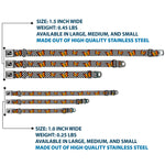 Dog Bone Black/Silver Seatbelt Buckle Collar - Monarch Butterfly Scattered Checker Black/White