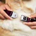 Load image into Gallery viewer, Dog Bone Black/Silver Seatbelt Buckle Collar - Marble Black/Hot Pink
