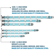 Dog Bone Seatbelt Buckle Collar - Polar Bear Repeat Baby Blue