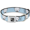 Load image into Gallery viewer, Dog Bone Seatbelt Buckle Collar - Polar Bear Repeat Baby Blue
