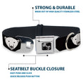 Load image into Gallery viewer, Dog Bone Seatbelt Buckle Collar - Polar Bear Repeat Black
