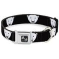 Load image into Gallery viewer, Dog Bone Seatbelt Buckle Collar - Polar Bear Repeat Black
