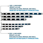 Dog Bone Seatbelt Buckle Collar - Polar Bear Repeat Black/Blue Fade
