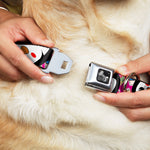 Dog Bone Seatbelt Buckle Collar - Penguins w/Cupcakes Fuchsia/Multi Color