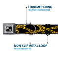 Load image into Gallery viewer, Dog Bone Seatbelt Buckle Collar - Police Line Black/Yellow
