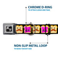 Load image into Gallery viewer, Dog Bone Seatbelt Buckle Collar - Peanut Butter w/Mustache & Jelly
