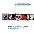 Load image into Gallery viewer, Dog Bone Seatbelt Buckle Collar - Sugar Skulls & Flowers Black/Multi Color
