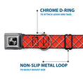 Load image into Gallery viewer, Dog Bone Seatbelt Buckle Collar - Plaid X Orange/Gray
