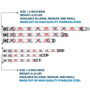 Dog Bone Seatbelt Buckle Collar - Plaid X White/Red/Turquoise/Gray