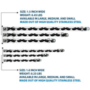 Dog Bone Black/Silver Seatbelt Buckle Collar - Plastic Mustache White/Black