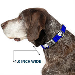 Dog Bone Seatbelt Buckle Collar - Polar Bear w/Mustache Royal