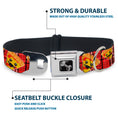 Load image into Gallery viewer, Dog Bone Seatbelt Buckle Collar - Pizza Man Plaid Red
