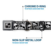 Dog Bone Seatbelt Buckle Collar - Panda w/Sunglasses & Palm Trees