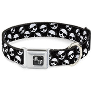 Dog Bone Seatbelt Buckle Collar - Multi Panda w/Sunglasses Black/White