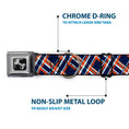 Load image into Gallery viewer, Dog Bone Seatbelt Buckle Collar - Plaid X3 Navy/Orange/White
