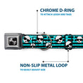 Load image into Gallery viewer, Dog Bone Seatbelt Buckle Collar - Multi Panda w/Sunglasses Stripe Turquoise/Black
