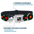 Load image into Gallery viewer, Dog Bone Seatbelt Buckle Collar - Palm Trees Black/Multi Color
