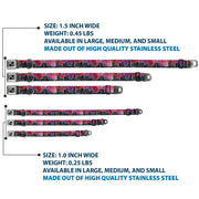 Dog Bone Seatbelt Buckle Collar - Portland Vivid Skyline Cosmic Roses