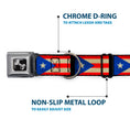 Load image into Gallery viewer, Dog Bone Seatbelt Buckle Collar - Puerto Rico Flag Weathered
