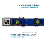 Dog Bone Seatbelt Buckle Collar - Pennsylvania Flag