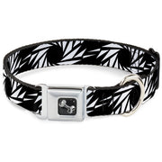 Dog Bone Seatbelt Buckle Collar - Pinwheel Black/White