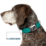 Dog Bone Seatbelt Buckle Collar - PDX Airport Carpet Old