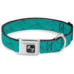 Dog Bone Seatbelt Buckle Collar - PDX Airport Carpet Old