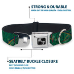 Dog Bone Seatbelt Buckle Collar - PDX Airport Carpet New