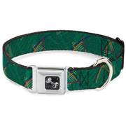 Dog Bone Seatbelt Buckle Collar - PDX Airport Carpet New