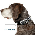Load image into Gallery viewer, Dog Bone Seatbelt Buckle Collar - Panda w/Gold Chain Black
