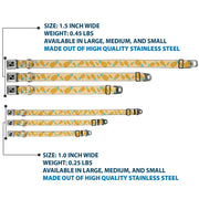 Dog Bone Seatbelt Buckle Collar - Pineapples Rotating Tan