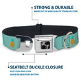 Load image into Gallery viewer, Dog Bone Seatbelt Buckle Collar - Pineapple Repeat Aqua Blue
