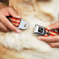 Load image into Gallery viewer, Dog Bone Black/Silver Seatbelt Buckle Collar - Puerto Rico Flag Continuous Vintage
