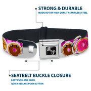 Dog Bone Seatbelt Buckle Collar - Sprinkle Donut Expressions Pink
