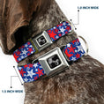 Load image into Gallery viewer, Dog Bone Seatbelt Buckle Collar - Stargazer Blue/White/Red
