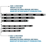 Dog Bone Seatbelt Buckle Collar - STEEZ Black/White