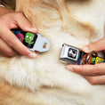 Load image into Gallery viewer, Dog Bone Seatbelt Buckle Collar - Skulls & Flowers Black/Multi Color
