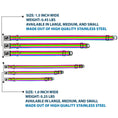 Load image into Gallery viewer, Dog Bone Seatbelt Buckle Collar - Stripes Purple/Orange/Green/Yellow/Pink/Blue
