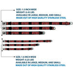 Dog Bone Seatbelt Buckle Collar - STEEZ Black/Checker Black/Red