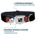 Load image into Gallery viewer, Dog Bone Seatbelt Buckle Collar - STEEZ Black/Checker Black/Red
