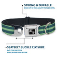 Load image into Gallery viewer, Dog Bone Seatbelt Buckle Collar - Stripes Pastel Green/Olive
