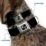 Dog Bone Seatbelt Buckle Collar - STEEZ 3-D Black/White