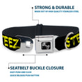 Load image into Gallery viewer, Dog Bone Seatbelt Buckle Collar - STEEZ Brushed Black/Yellow
