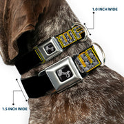Dog Bone Seatbelt Buckle Collar - SWAG Black/Bling