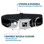 Dog Bone Seatbelt Buckle Collar - Seattle Vivid Skyline Black/White